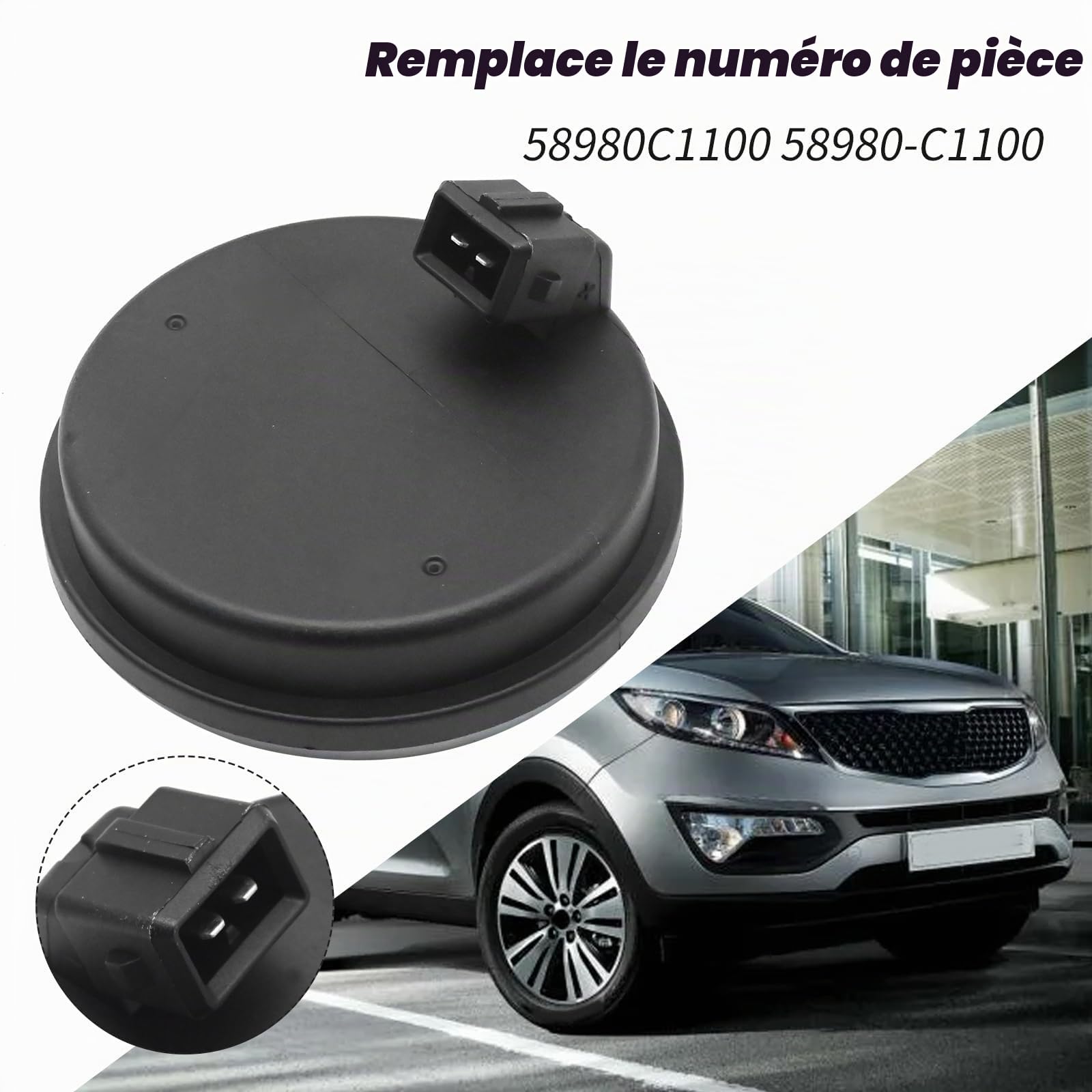 Lot de 2 roulements de moyeu arrière 58980C1100, capteur de vitesse ABS, remplacement pour Kia Sportage, remplacement pour Hyundai Tucson Sonata Veloster N Base, remplace 58980-C1100