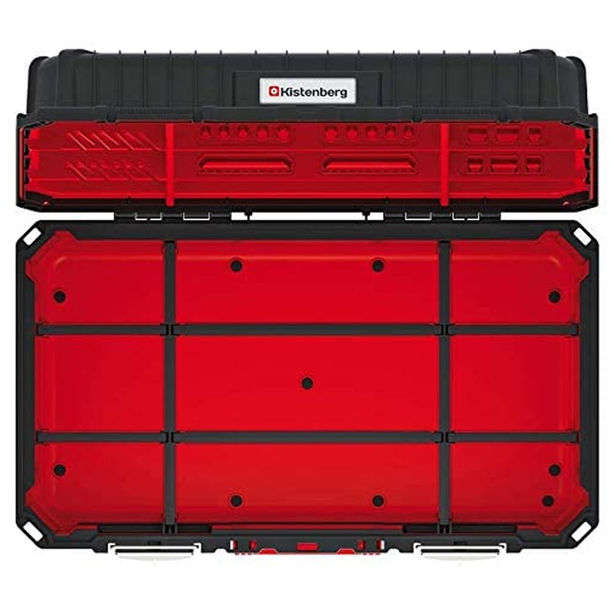 Caja de herramientas profesional de plástico, con mango cómodo, 585 x 360 x 217 mm, capacidad de carga hasta 30 kg.