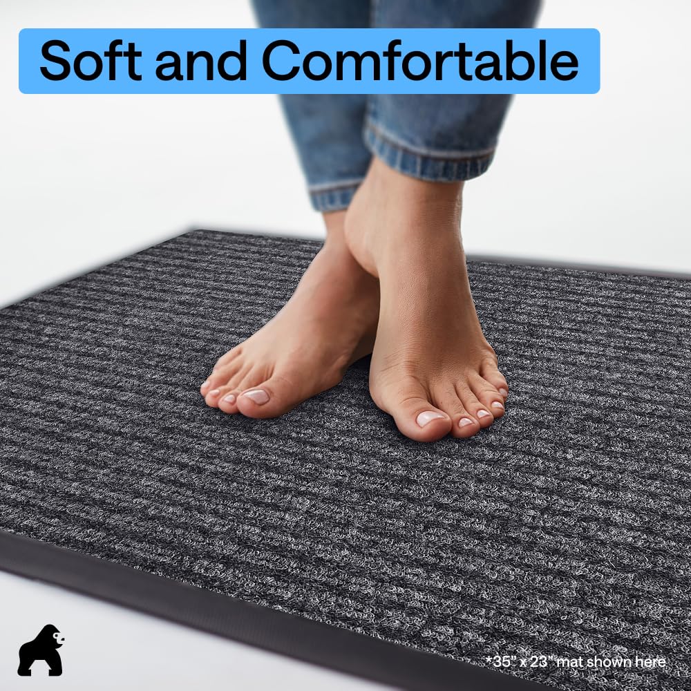 GORILLA GRIP Traffic Guard Indoor Outdoor Heavy Duty Door Mat, 35x23 Gray — Amazon image 8
