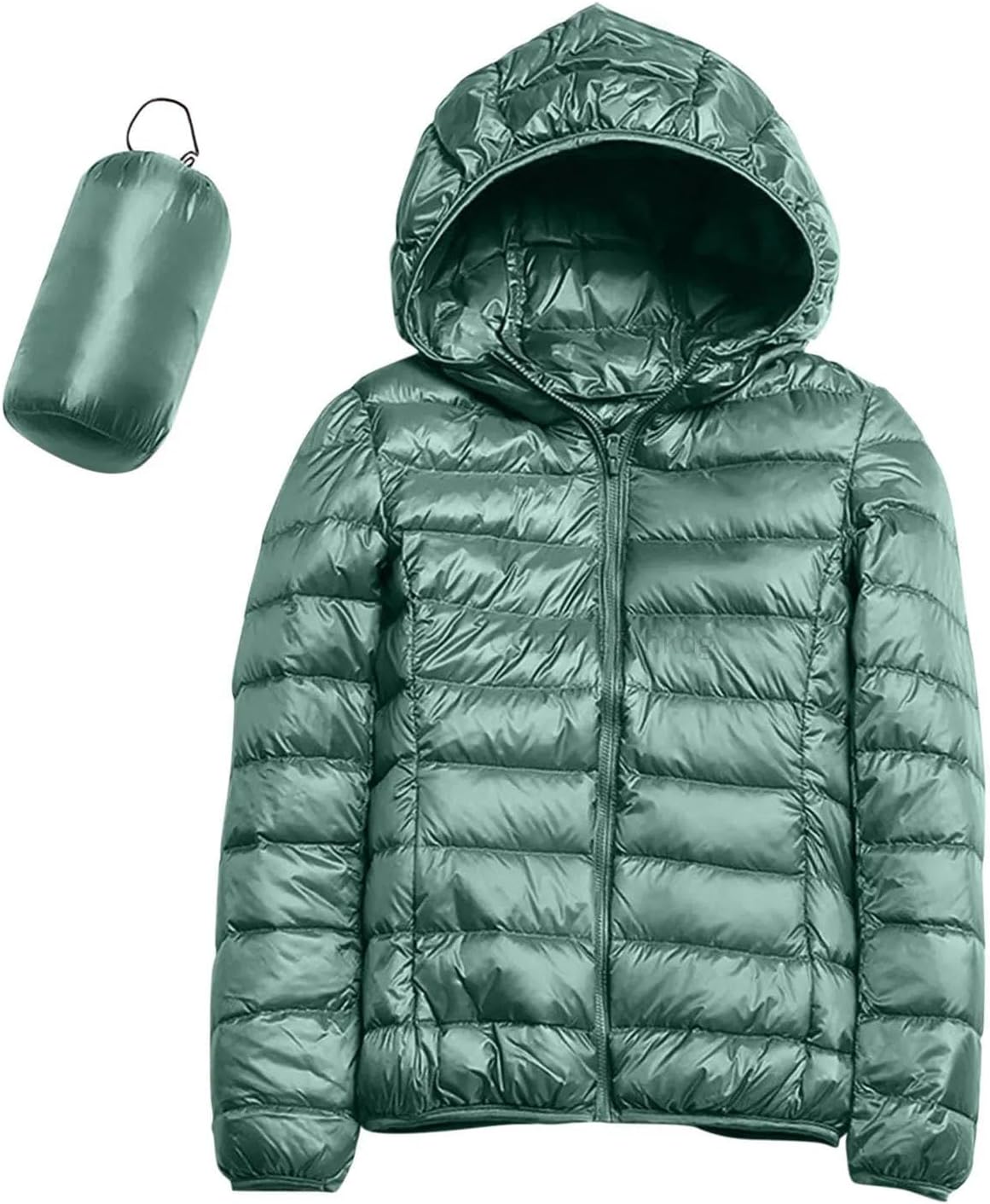 Ladies Down Jacket Autumn Winter Quilted Parka Warm Ultra Light Hooded Plus Size Coat