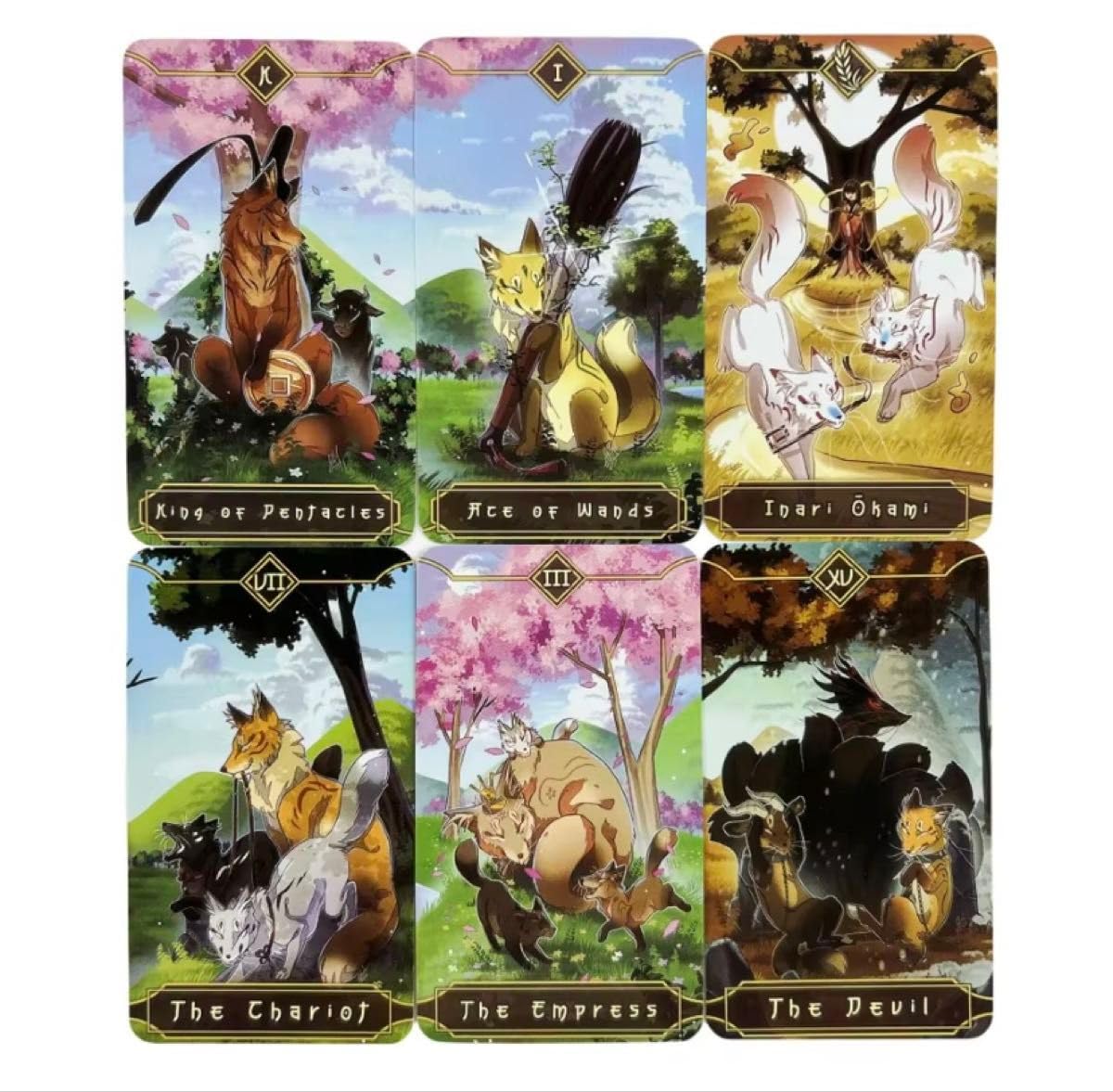 Amazon.co.jp: 季節のキツネタロット SEASONAL FOX TAROT 海外版 占い