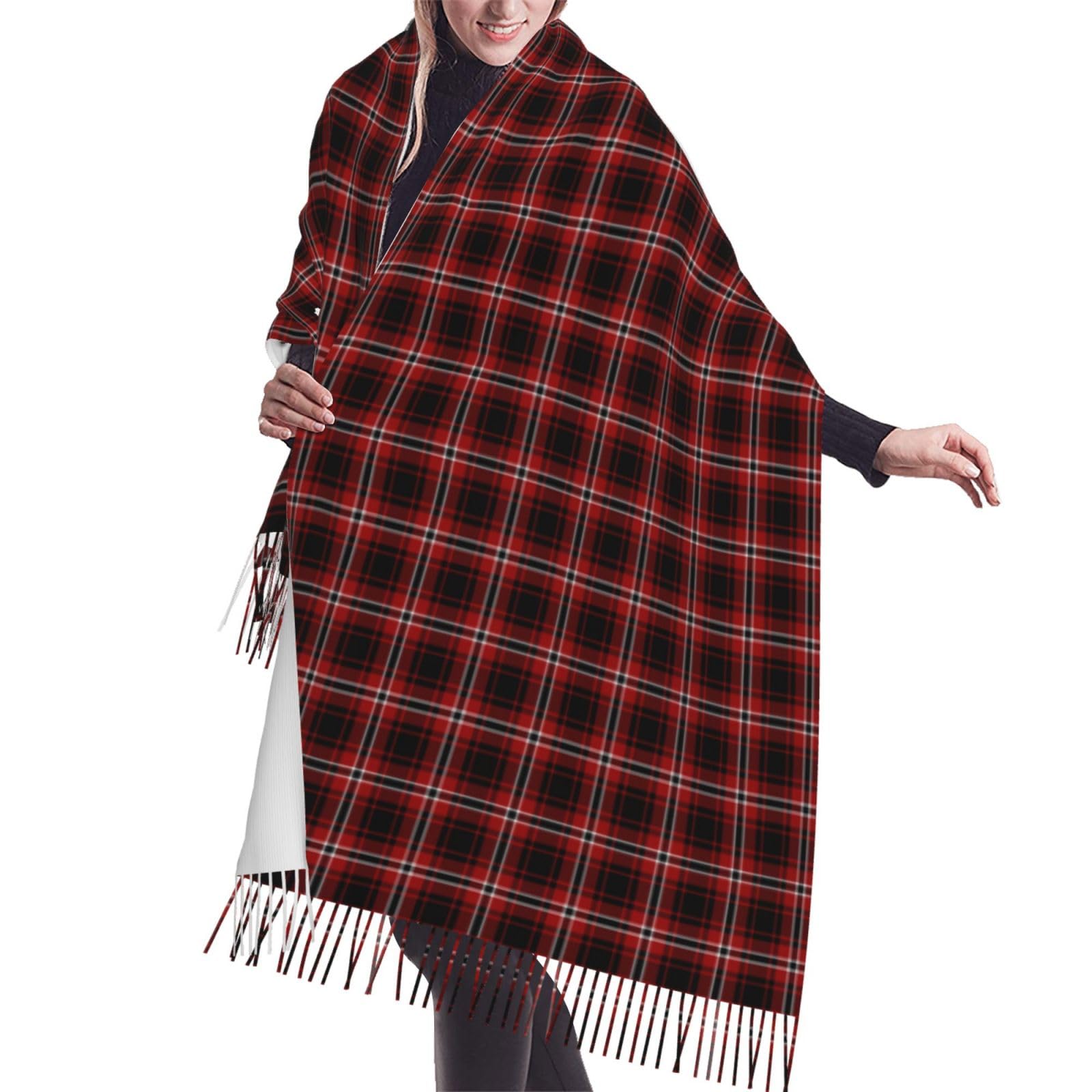 peiyeety Tartan Plaid Cashmere Fringe Scarf Autumn And Winter Scarves The Most Soft Classic
