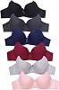 Mamia Womens Basic Plain Bras Packs of 6 - Various Styles #058 34A
