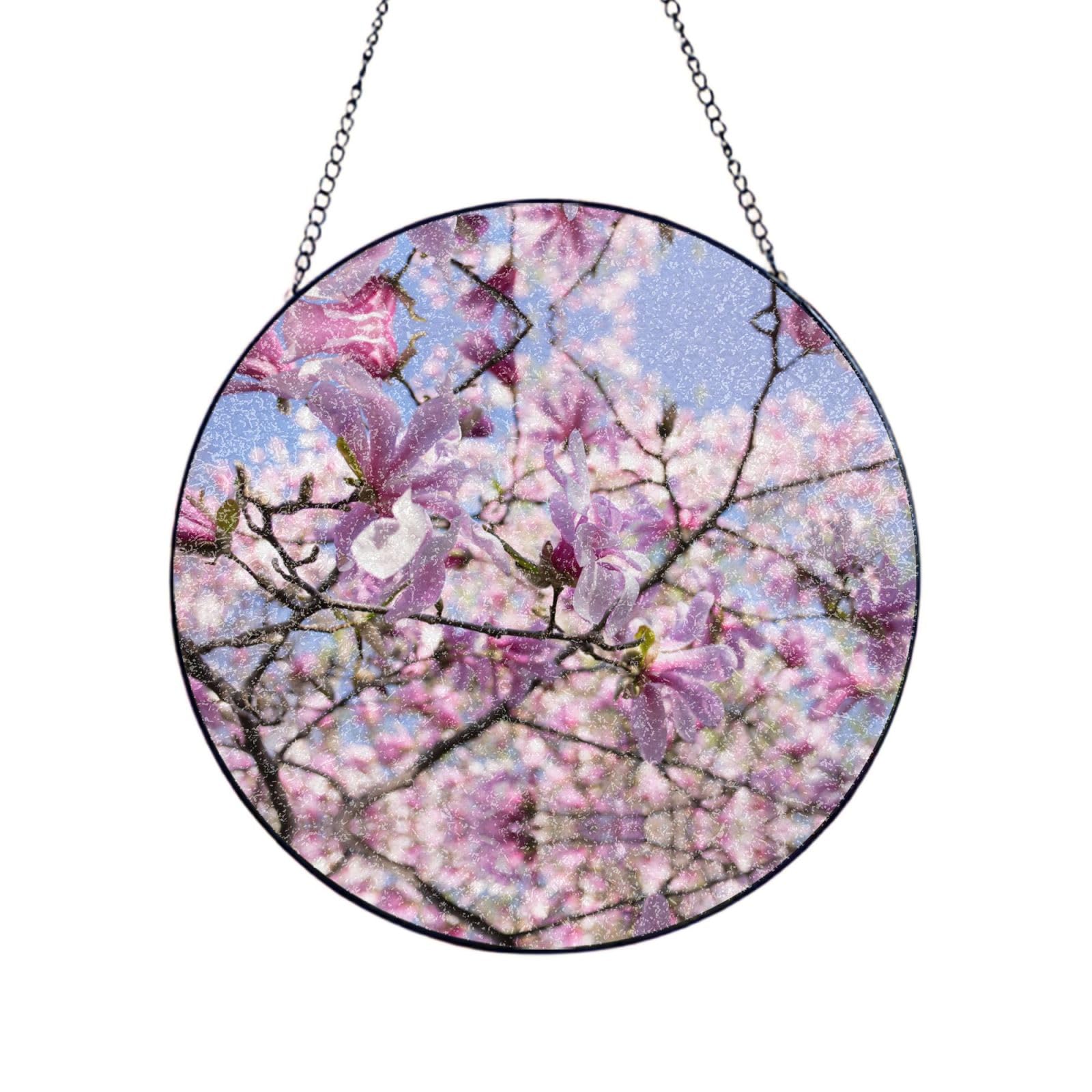 Phayah Stocksnap_Zadqjm0uaz Print Stained Glass Window Hanging Suncatcher For Door Terrace Garden Home Decor Sun Catcher Birthday Gifts For Lovers Dad Mom 12in（30cm）