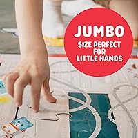 Vista 3 de Chuckle & Roar Rompecabezas de piso de dinosaurio brillante de 50 piezas para niños, rompecabezas preescolar gigante de 2 x 3 pies que brillan