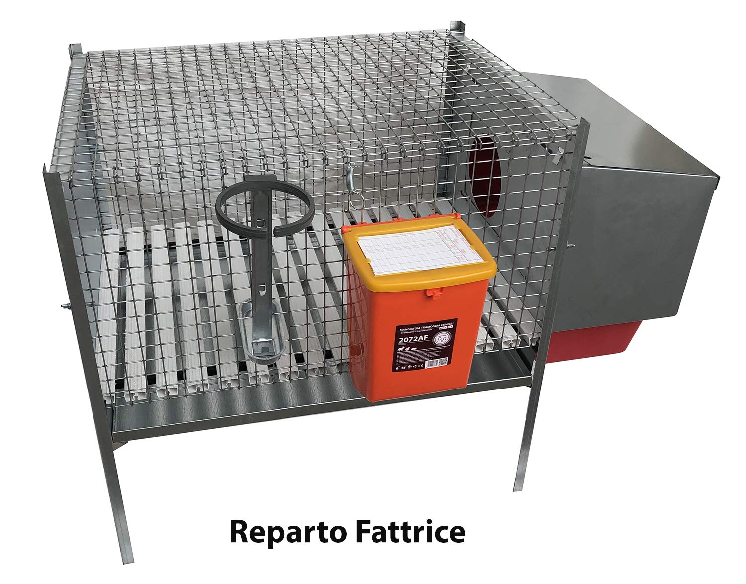 Gabbia Conigli Conigliera Venere 2 Piani Sovrapposti 1 Fattrice + 1 Maschio. Misure Max cm L95 x P65 x H140. Completa di Tutto l'Occorrente. Compresi giunti di Sovrapposizione