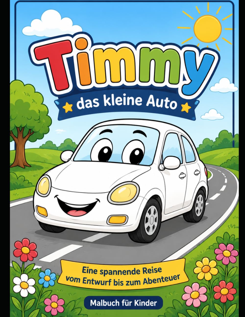 Timmy das Auto: Kurzgeschichte & Malbuch