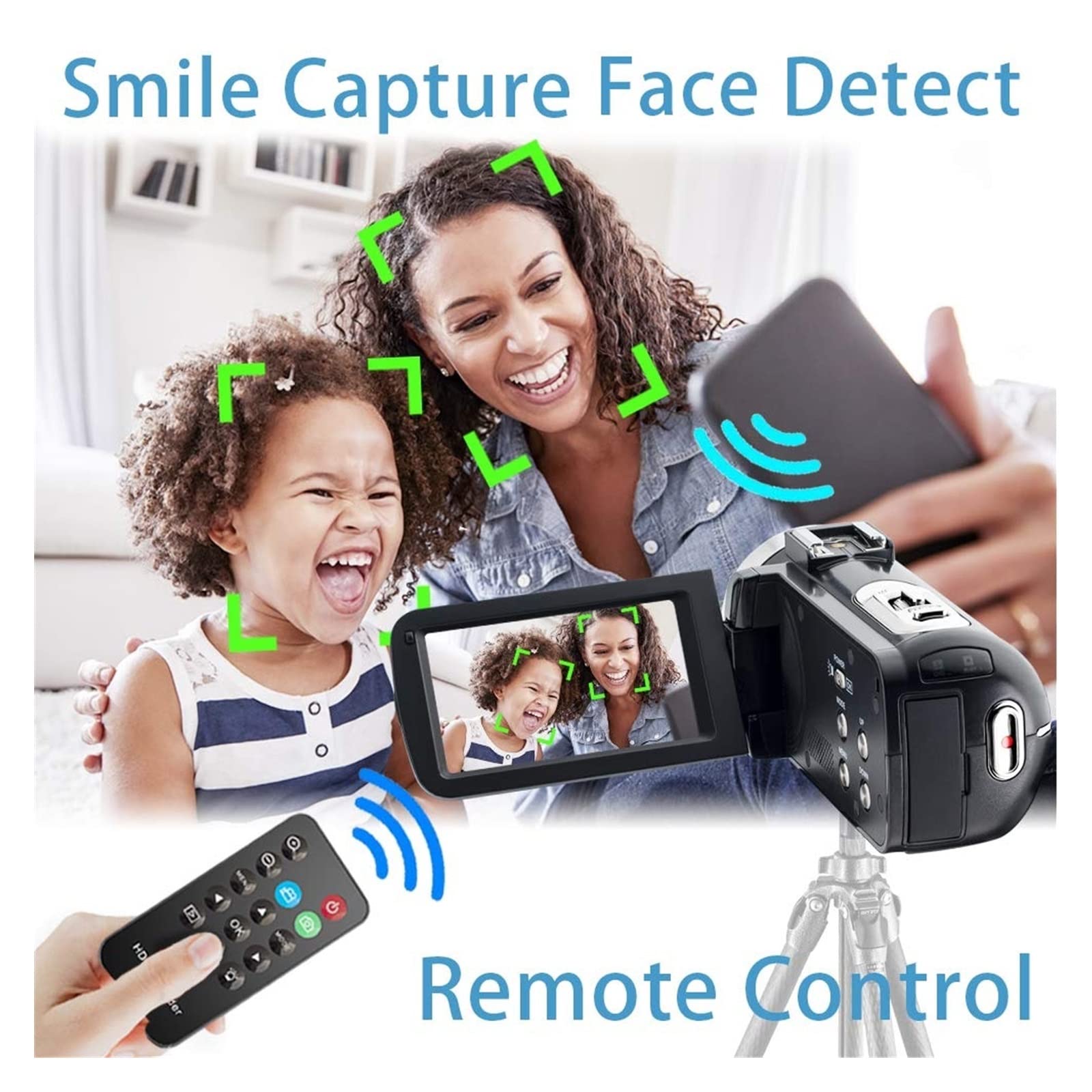 Macchina fotografica digitale, Videocamera 4K Videocamera Videocamera digitale Vlog Videocamere Touch screen da 3,0 pollici Visione notturna Telecamera Microfono esterno(32GB SD Card)