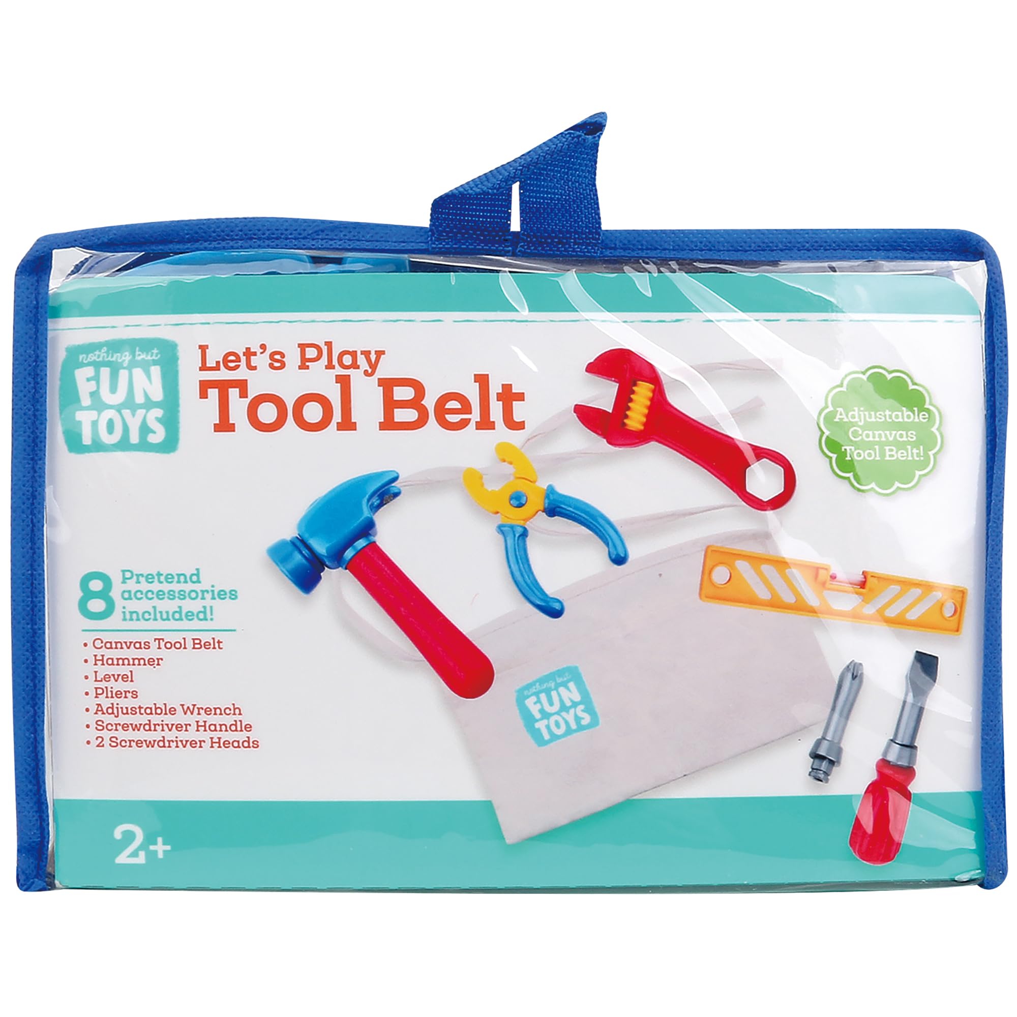 Nothing But Fun Toys Let's Play Tool Belt Playset Designed for Children Ages 2+ Years, Multicolor (211058)