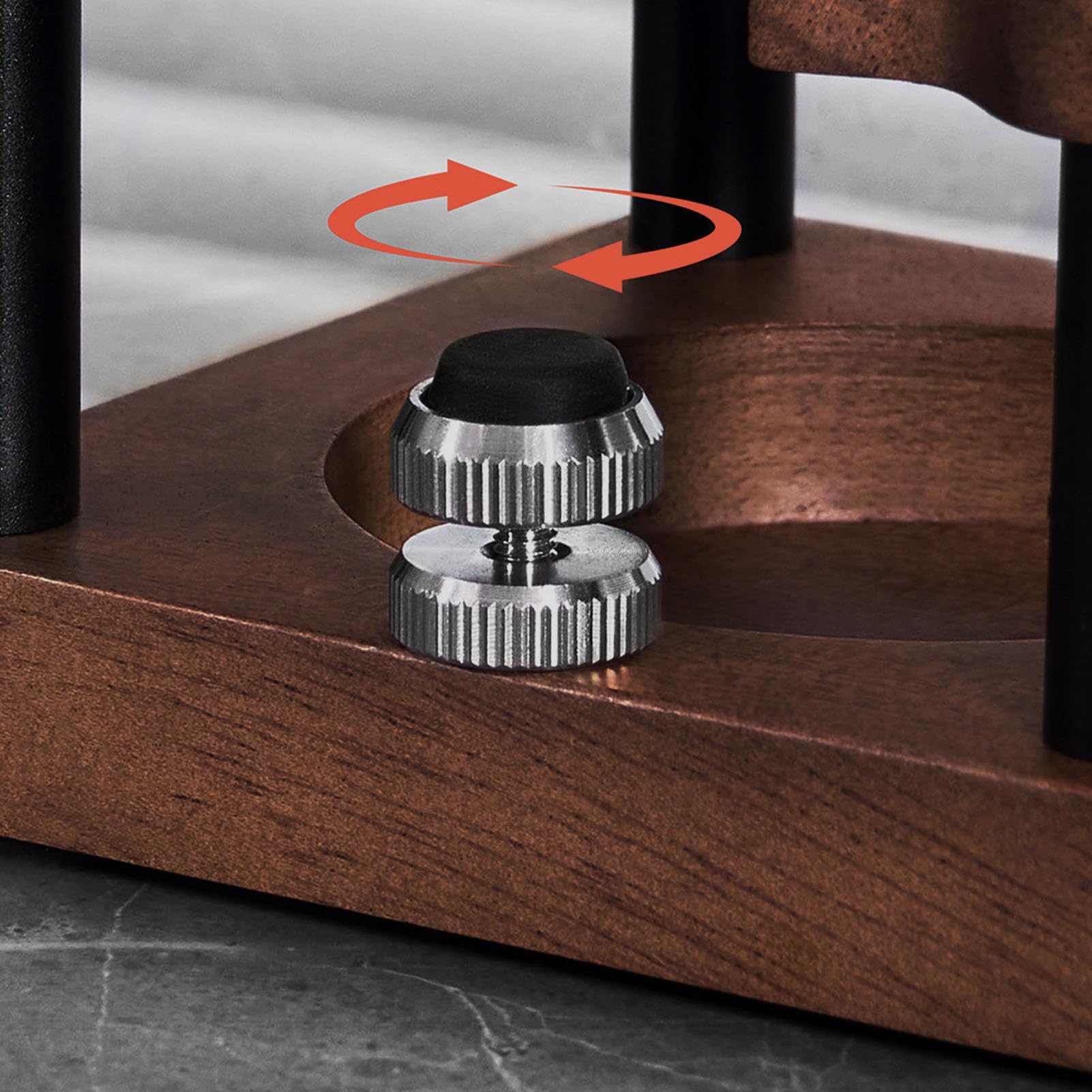 Asixxsix Support de porte-filtre à café en forme d'ours, support de doseur à expresso en noyer, Station de doseur de café , convient aux porte-filtres de 51 mm, 53 mm et 58 mm