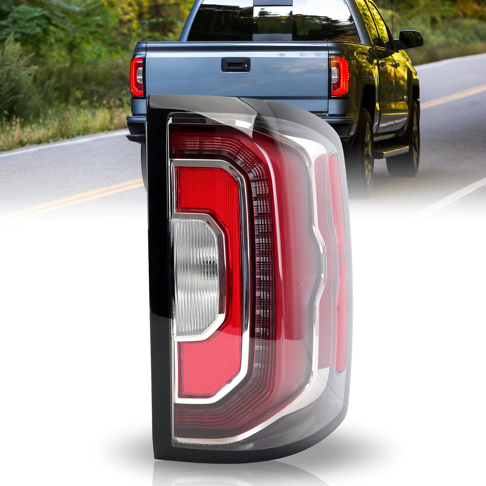 LED Tail Light Assembly for 2016 2017 2018 GMC Sierra-1500/ GMC Denali 1500 Passenger Side 84365931 84233588 (Right)