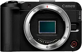 Canon Câmera mirrorless EOS R50 V (apenas corpo) – Câmera digital APS-C, tela flip 4K, câmera com lente intercambiável para vlogging, criação de conteúdo, streaming, filmagem, podcasts, TikTok