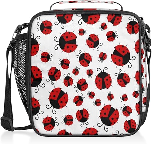 Miniatura 19 de Lonchera con diseño de unicornio y galaxia arcoíris para niños y niñas, bolsa de almuerzo aislada con correa ajustable para el hombro, reutilizable,