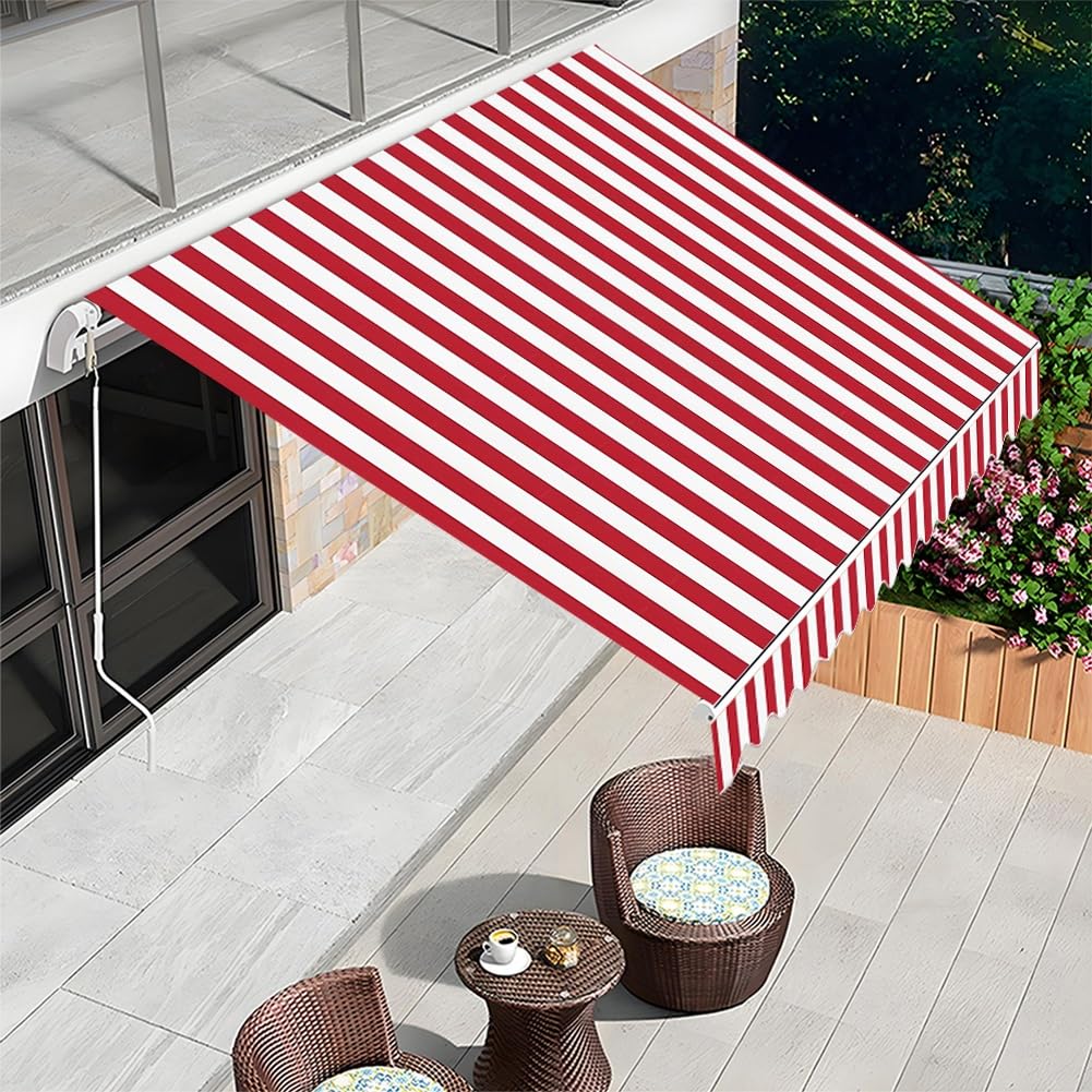 Wysuwana markiza do kampera, zamiennik tkaniny - osłona przeciwsłoneczna do ogrodu, na patio, 2,5 m x 2 m, czarny, poliester, schronienie na balkon i taras (bez ramy)