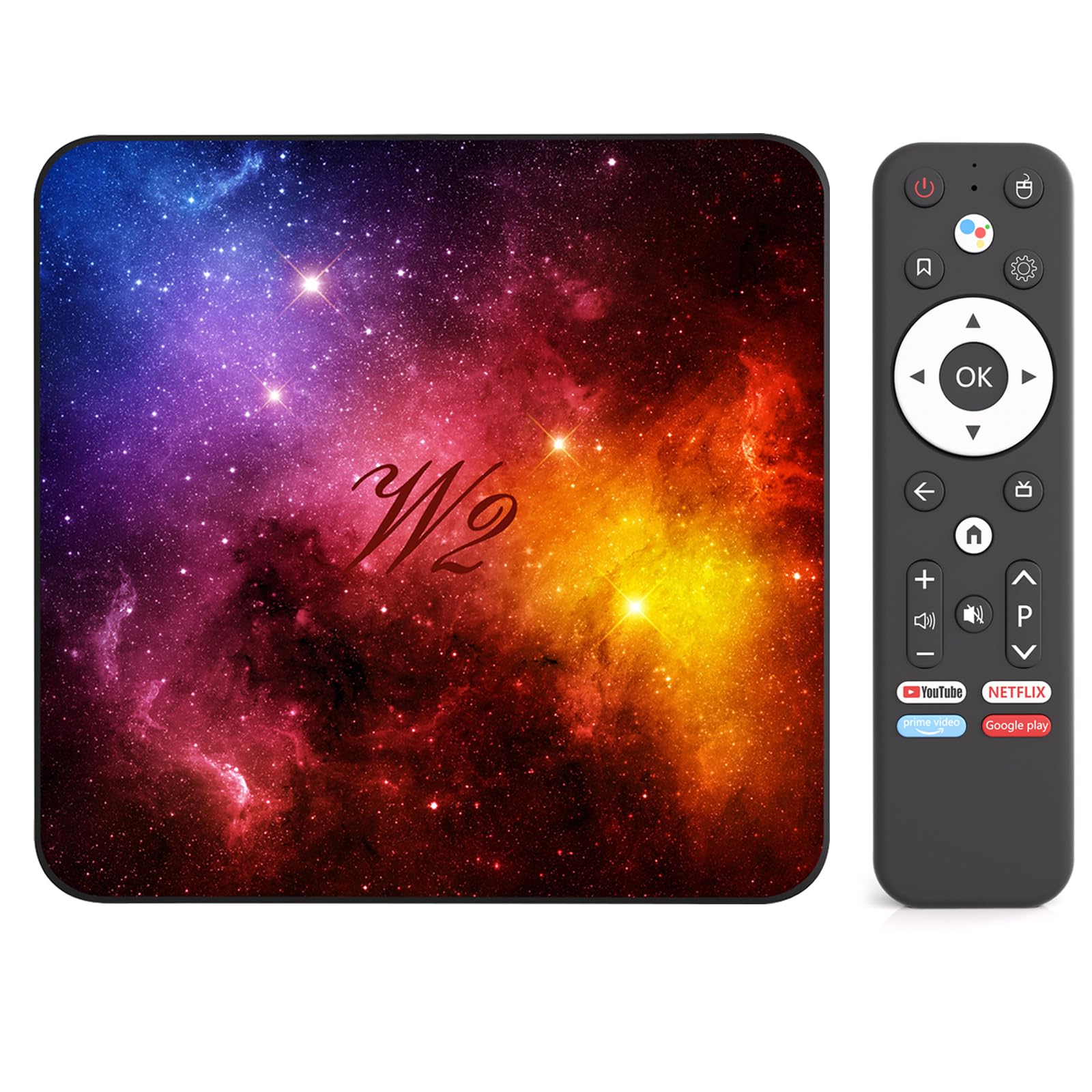 Android TV Box 14 4Go RAM 64Go ROM, procesador de Cuatro núcleos, WiFi 6, Bluetooth 5.0, HDMI y USB 2.0, USB 3.0, Puerto LAN, Caja de TV