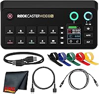 RØDE RODECaster Video S All-in-One Audio/Video Console for Podcasting & Streaming - Pro Switcher w/ HDMI, XLR Bundle (RCV-S)