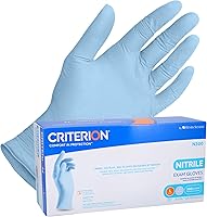Henry Schein Criterion N300 Nitrile Exam Gloves Large Ice Blue - Chemo Tested Latex-Free Bulk Case 3000 Gloves