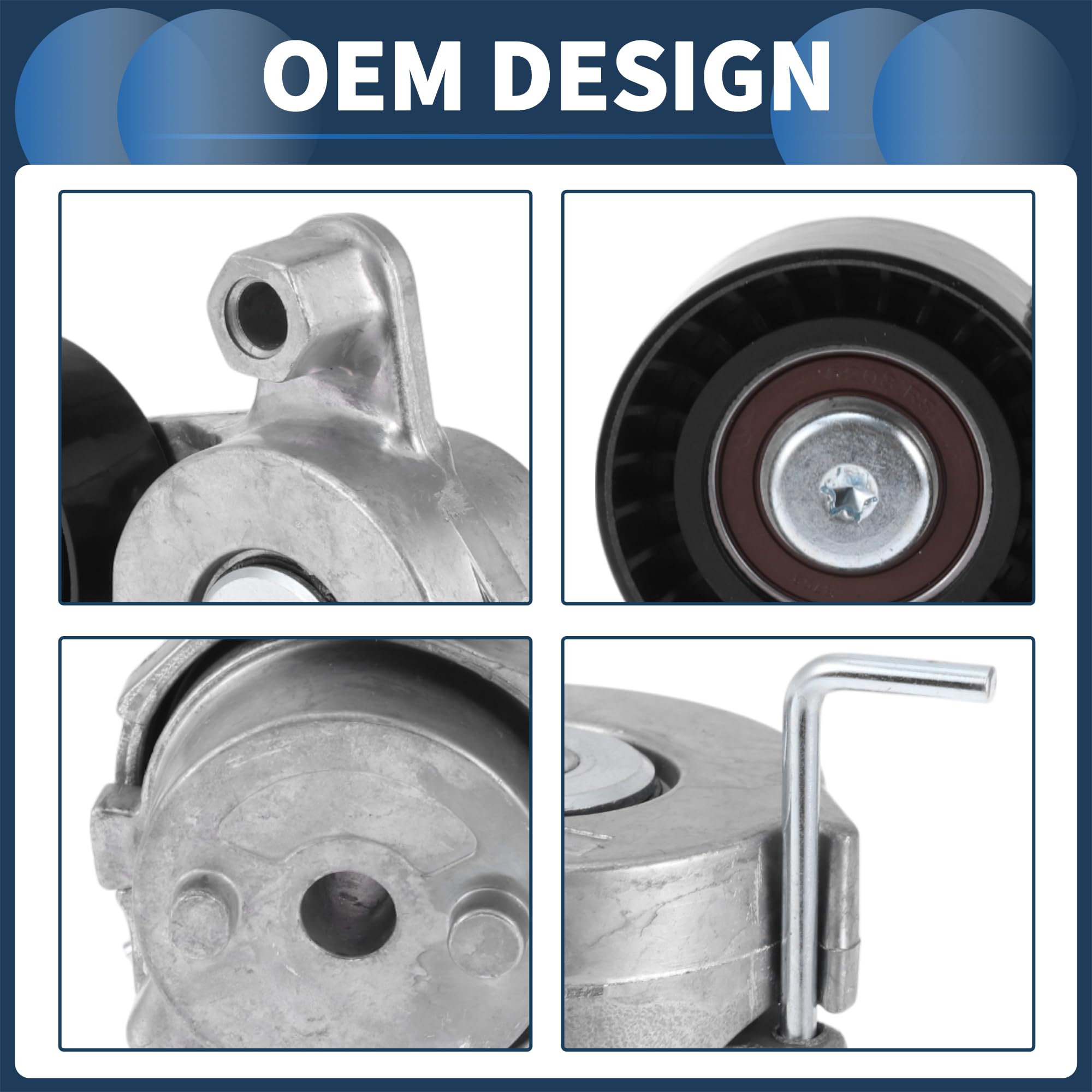 Tensor De Correa Para Ssangyong Actyon 2012-2016 1 Pc | Metal, OE:6732000270/1732000070, Reemplazar Tensor Viejo O Roto, Mantener Tensión Correcta, Reducir Vibración Y Ruido