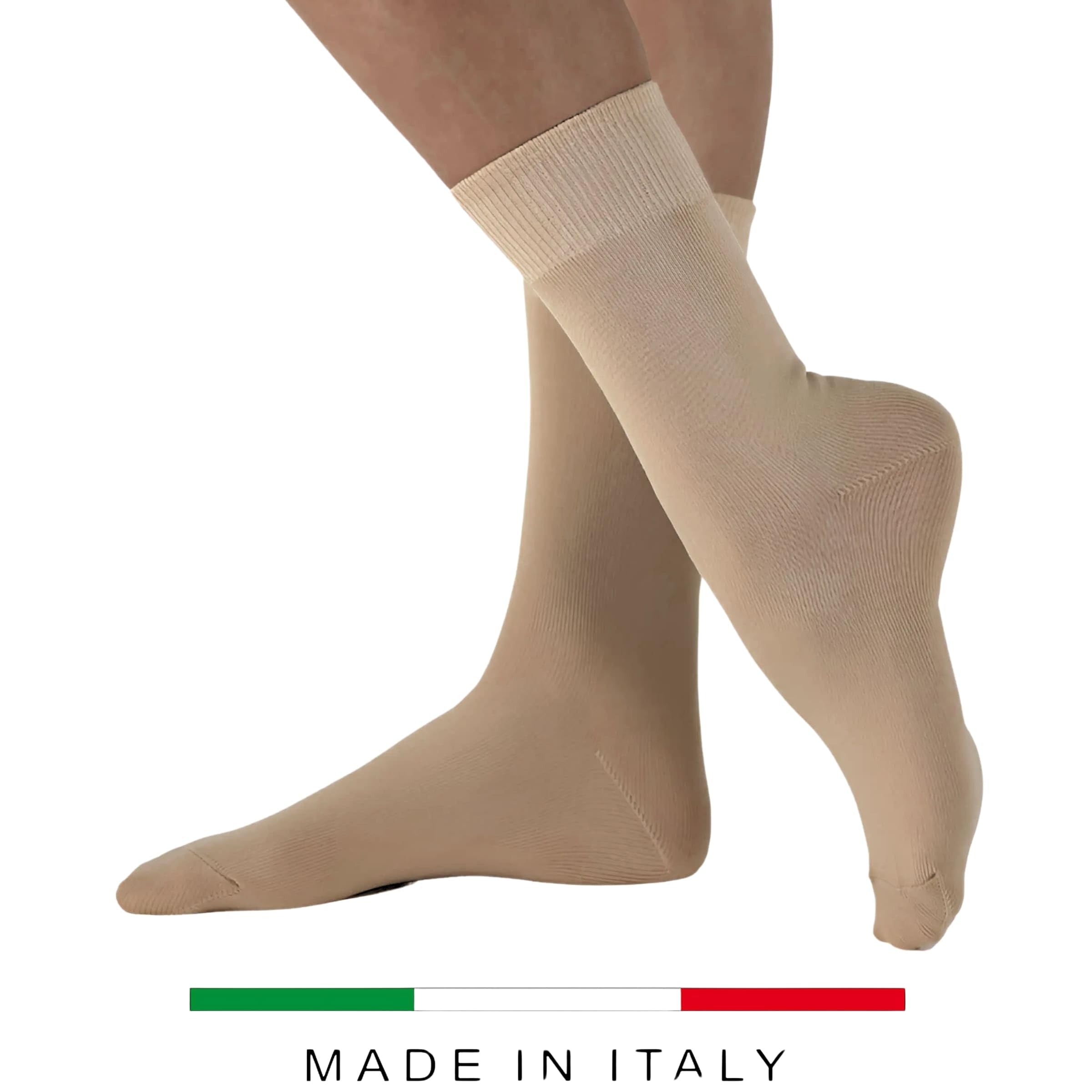 Calzino Danza Classica RAD in microfibra per saggi ballerine Ballo Moderno Contemporaneo - Made in Italy - colore nudo