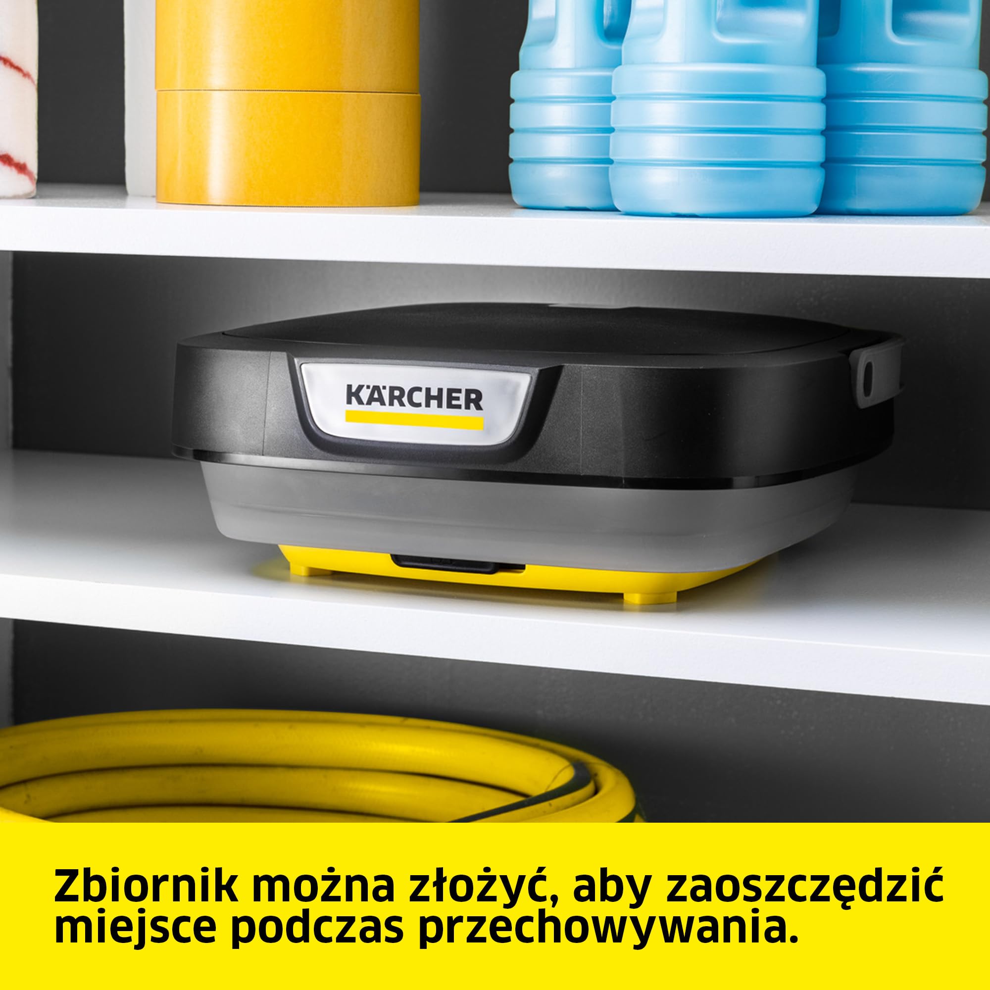 Kärcher myjka ciśnieniowa OC 3 Foldable PJ, mobilne czyszczenie roweru, kampingu i ogrodu, niskie ciśnienie, akumulator litowo-jonowy, składany zbiornik na wodę: 8 l, dysza płaska, dysza punktowa