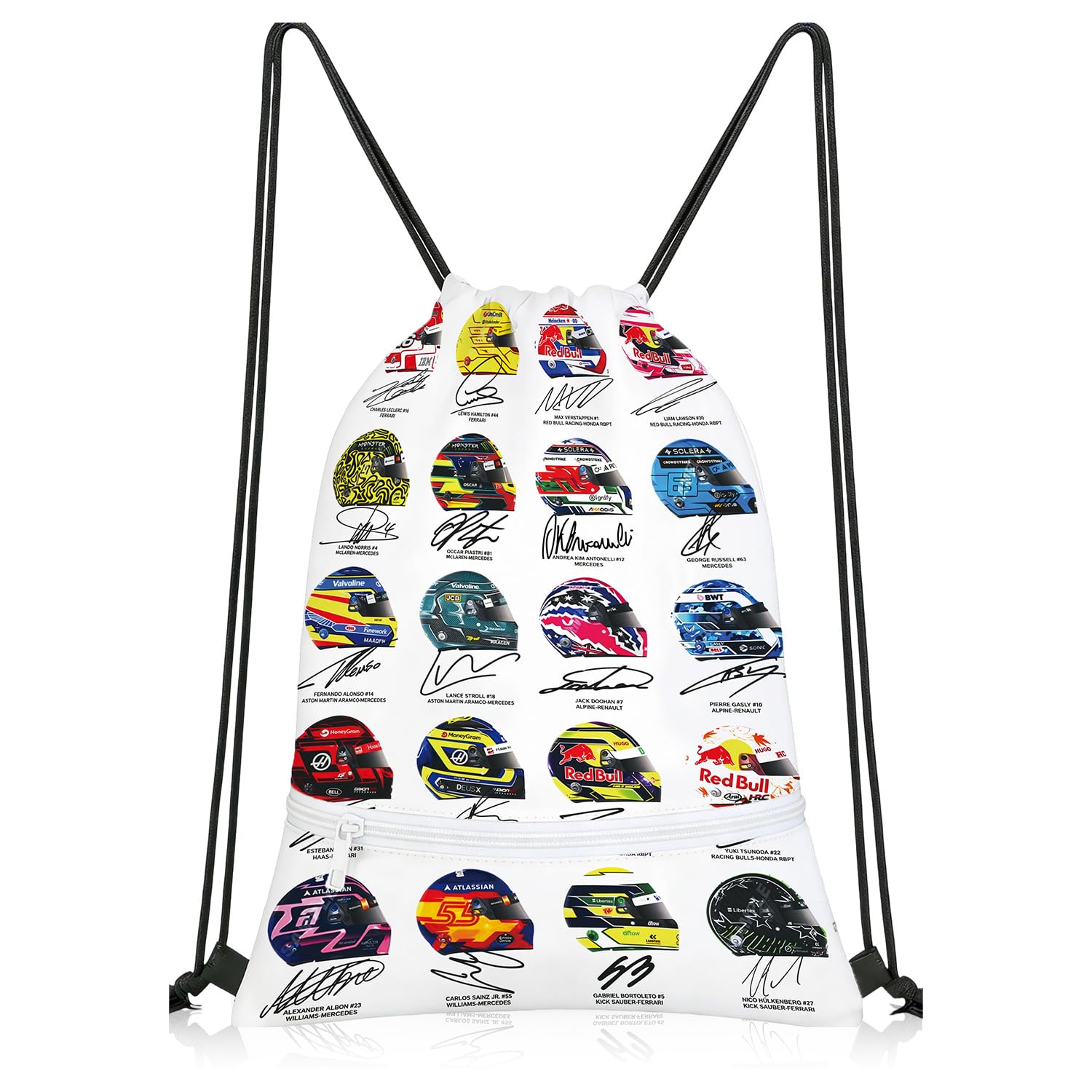Cokoozoo Swimming Bag-F1 Racing Theme Drawstring Bag, Lightweight Polyester Sports Bag for Men, Women, and Teens, Multipurpose GymBag, for Gym, Swimming, Fitness, Outdoor Activities, Multipurpose Use