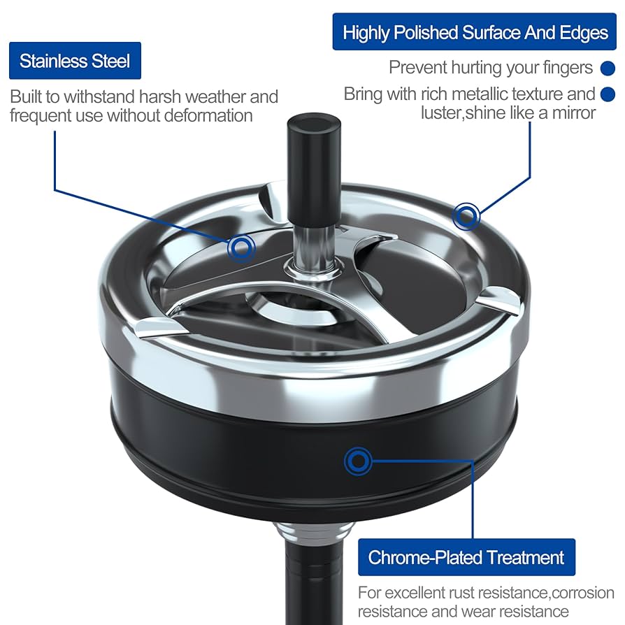 Amazon.com: RELIANCER Floor Standing Ashtray w/Spinning Lid