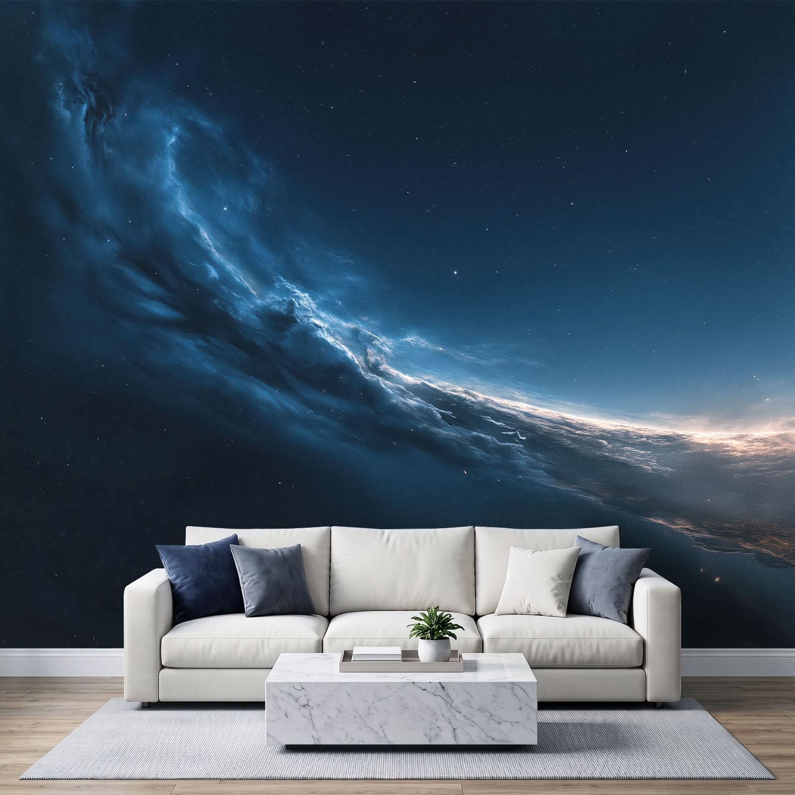 Sztuka kosmiczna fototapeta 200 x 140 cm, kosmiczna mgławica pokój dziecięcy włóknina polarowa fototapeta, wysokiej jakości druk artystyczny - mural tapeta dekoracja do sypialni salonu