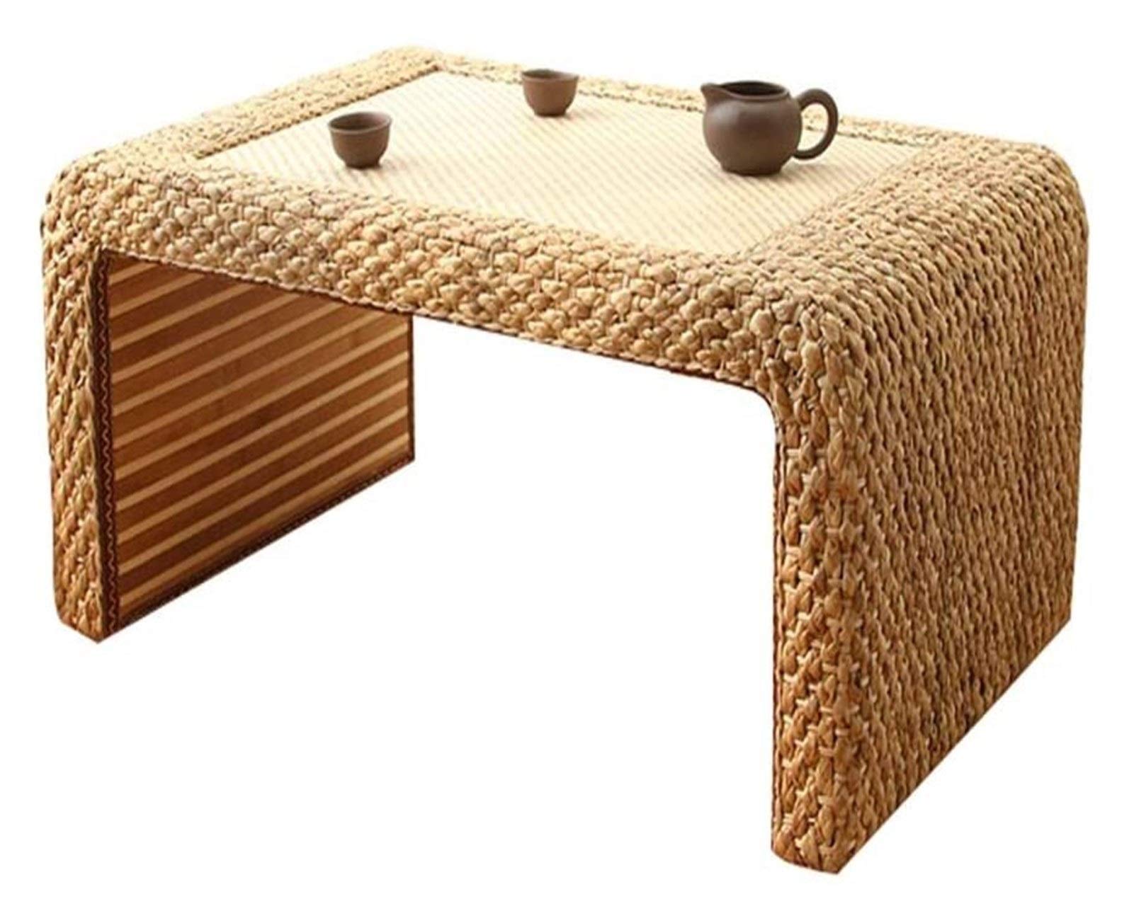 Buy Low Table Computer Desk for Tatami Height, Coffee Table Rattan Wood