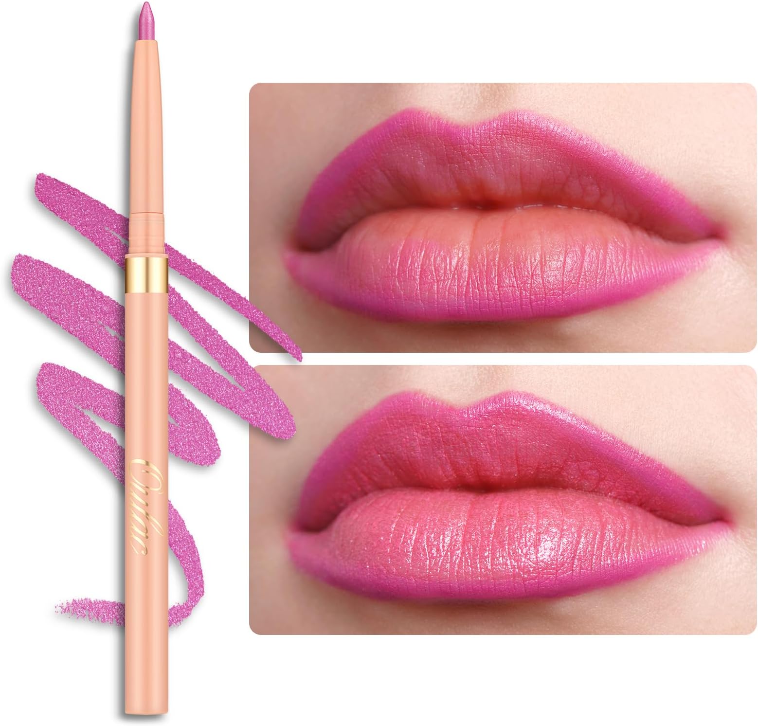 - Waterproof Lipliner Pencil - Smooth and Creamy, Retractable Lip Makeup for Precision Application, Vegan & Cruelty-Free, LL09 Lilac Love Pink