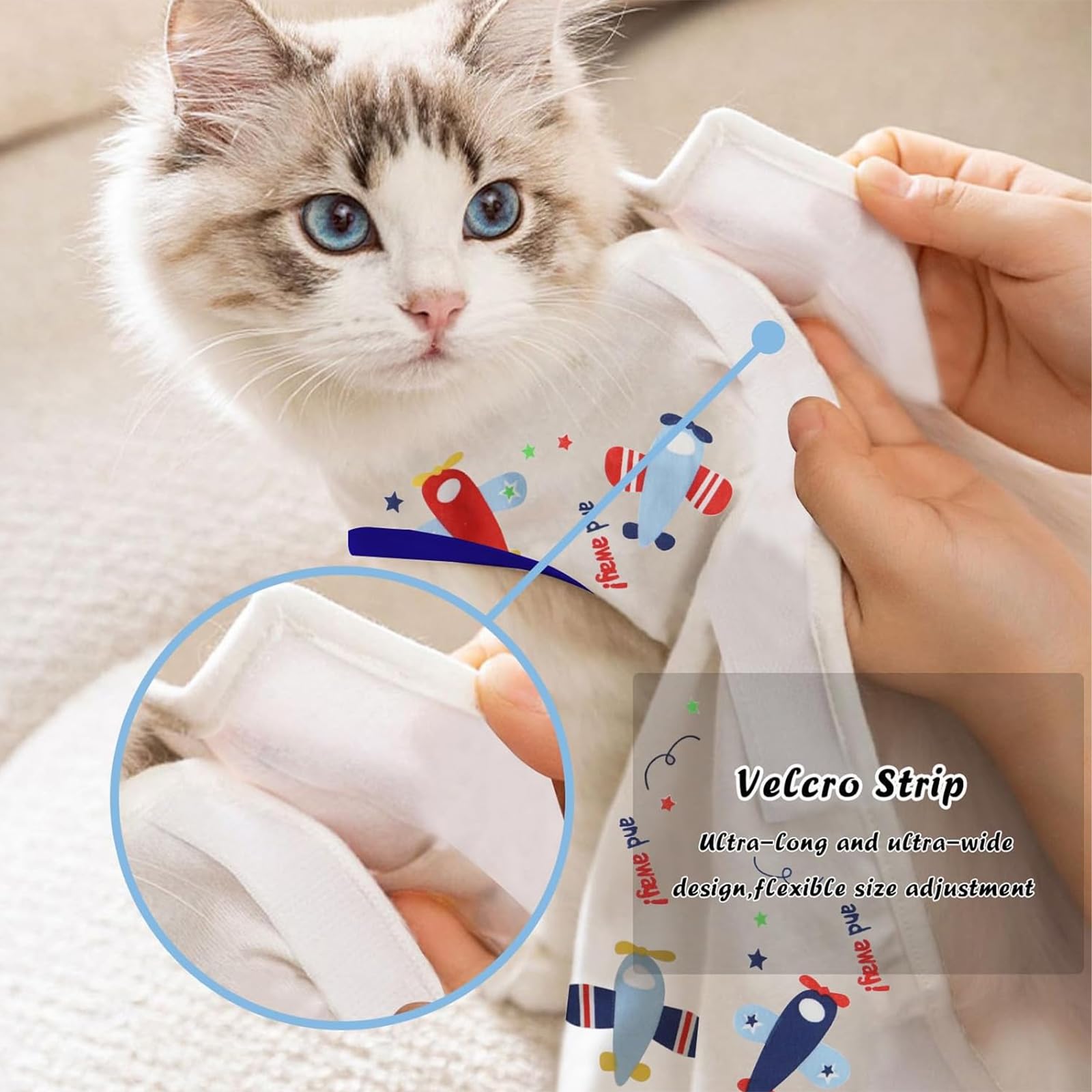 TRHDFW Cat Wound Surgery Recovery Suit for Abdominal Wounds or Skin Diseases After Surgery Wear, Pajama Suit - Image 4