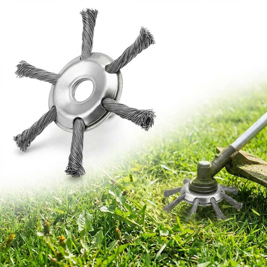 Snugcore Steel Wire Trimmer Heads, Replacement Strimmer Heads for Petrol Strimmers, Brush Cutter Heads for Grass Trimmer, Durable Efficient Trimming Tool Set