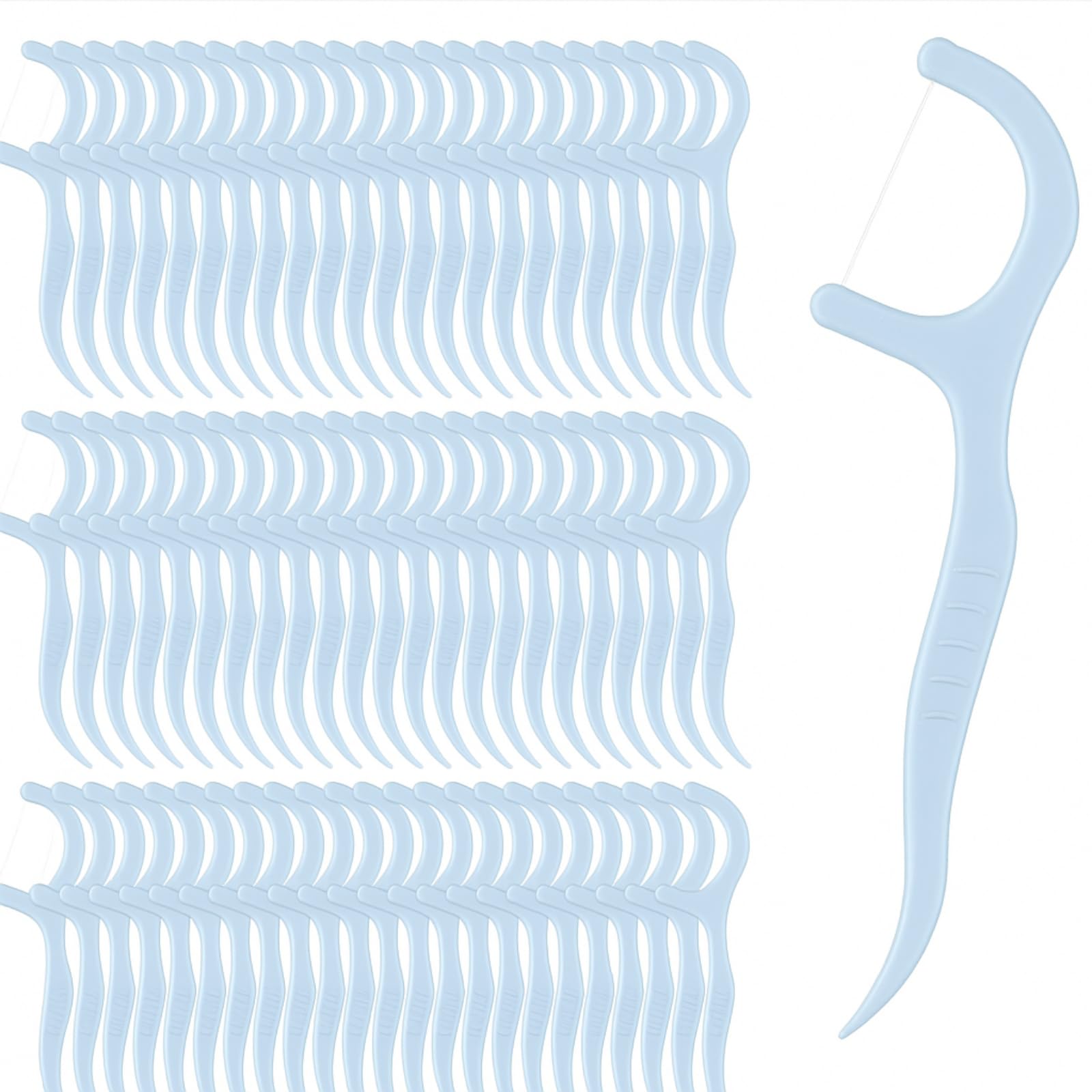 Dandat Zahnseide-Plektren, hohe Zähigkeit, saubere Zahnseide, Zahnseide für Zahnreinigung, Familie, Reisen, enge Raumreinigung, Plaque-Entferner, Blau, 2000 Stück