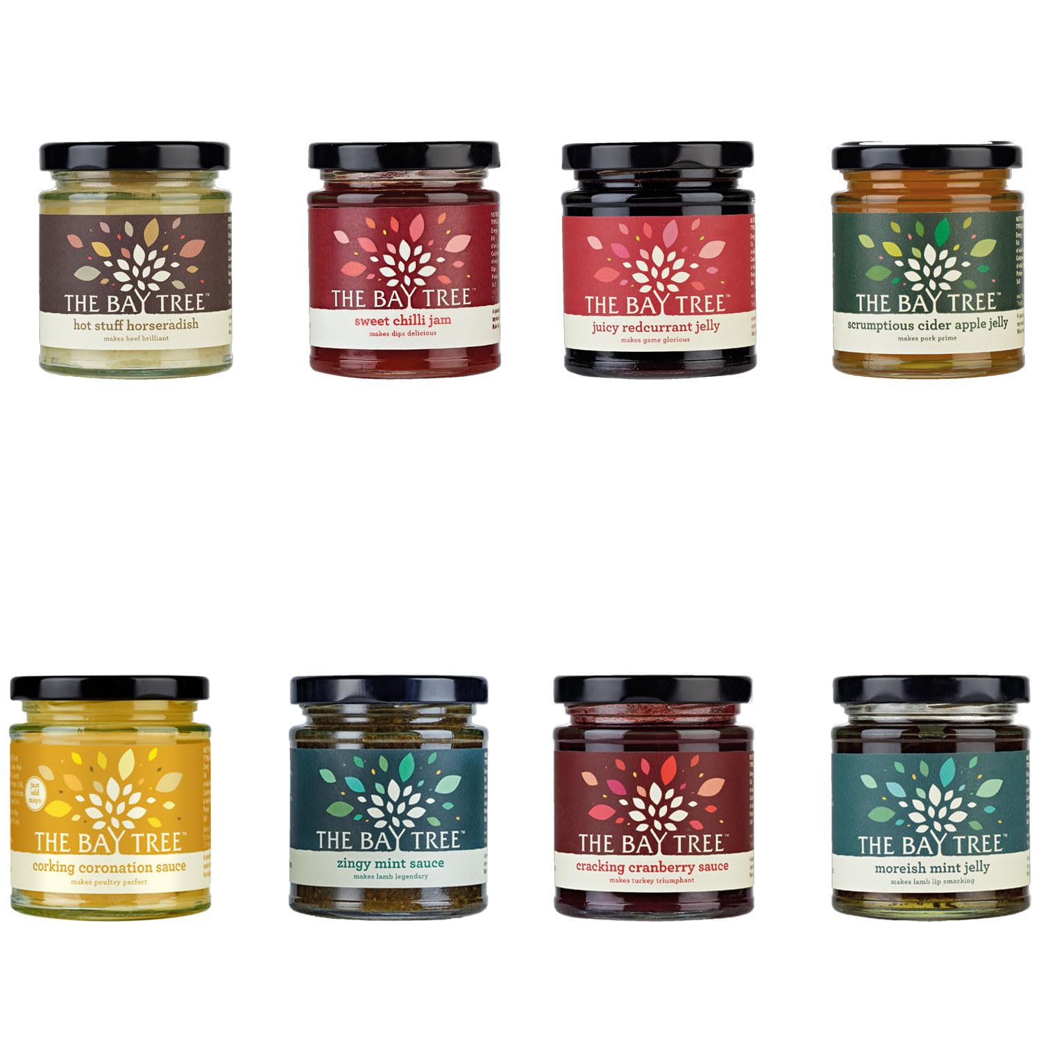 The Bay Tree Sauce, Jelly Pick N Mix - Choose From 8 Flavours | Corking Coronation, Zingy Mint, Cracking Cranberry, Moreish Mint & More | Foods Gift Set for Sauce Lovers Pack of 2