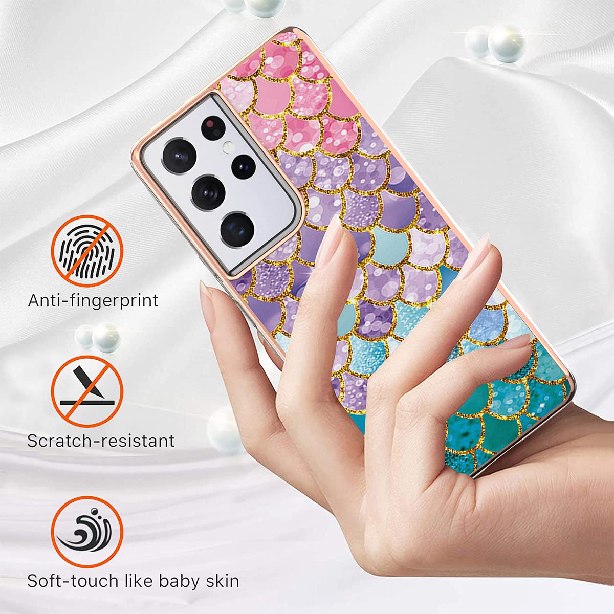 Mikikit Cover TPU Per Ultra | Design Elegante Stampa Unica | Custodia Sottile Antiscivolo E Antiurto Per Smartphone | Regalo Idea