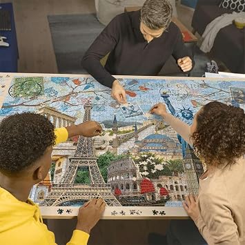 Ravensburger - Big City Collage - 5000 Piece Jigsaw Puzzle - Stunning Vivid Colors - The Globes Biggest Cities - Postcard Rendition - Frameable - Premium Quality - Puzzles for Adults