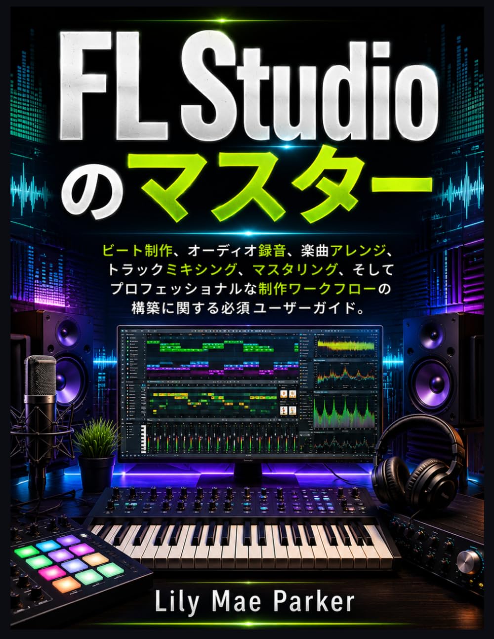 FL Studioのマスター: ビート制作、オーディオ録音、楽曲アレンジ、トラックミキシング、マスタリング、そしてプロフェッショナルな制作ワークフローの構築に関する必須ユーザーガイド。