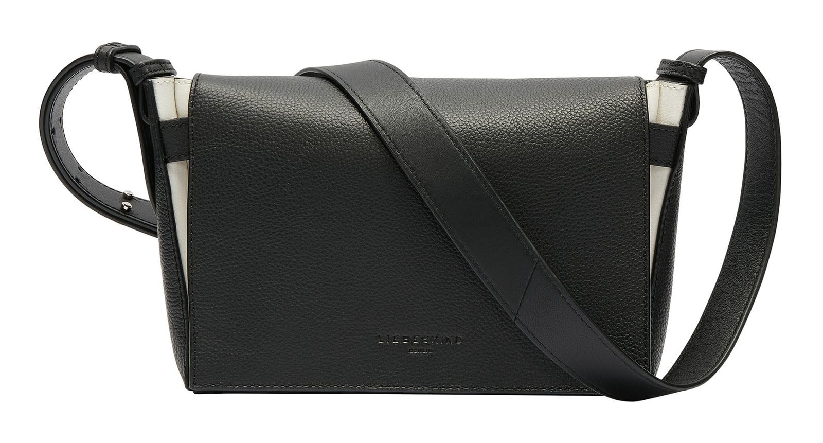 LIEBESKIND BERLIN Leather cross body bag Hilla Small Pebble Crossbody Bag Black