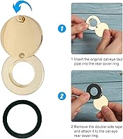 Vista 3 de Cubierta de mirilla, cubierta de agujero de puerta para mirilla de puerta, mirilla para el hogar, protector de mirilla con herramienta