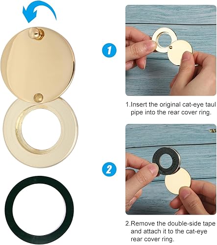 Miniatura 3 de Cubierta de mirilla, cubierta de agujero de puerta para mirilla de puerta, mirilla para el hogar, protector de mirilla con herramienta de