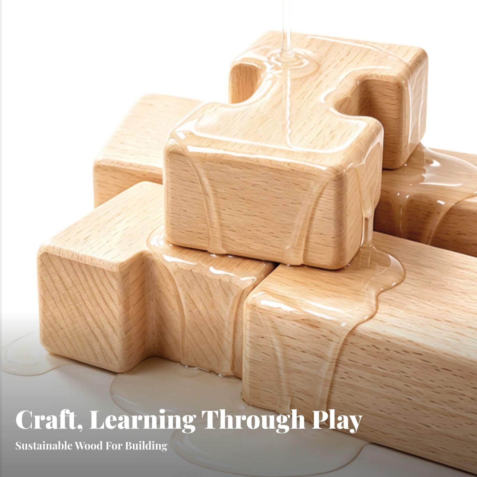 Jeu Cotruction DIY en Bois Créatif | Adapté pr Mai, Jeu Cotruction Éléments Architecturaux Colorés, pr Crèche