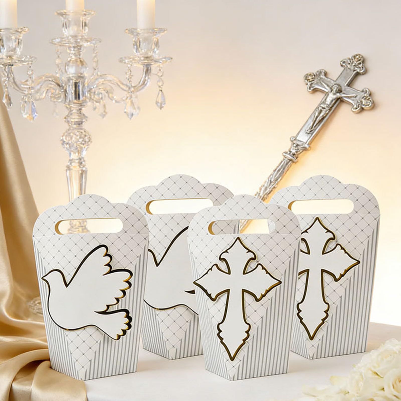 Da 50 Scatole Per Imballaggi Regalo Con Chiusura E Design Con Fibbie Per Regali Fragili Per Feste Scatole Per Dolcetti In Cartone Bianco