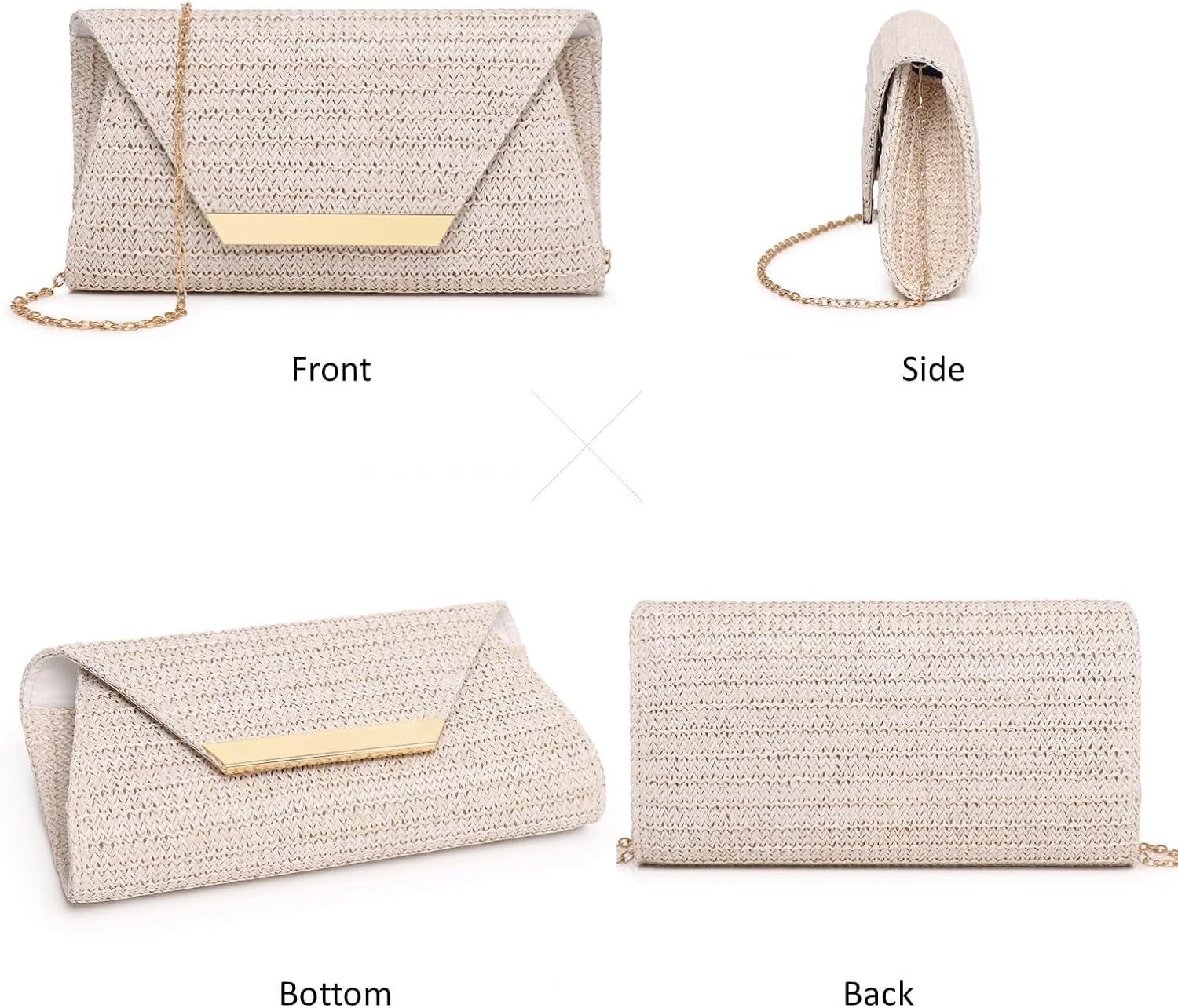 Patent Leather Envelope Clutch Womens Evening Handbag Stylish Shoulder Bag Purse for Christmas Wedding Party Prom - Image 3