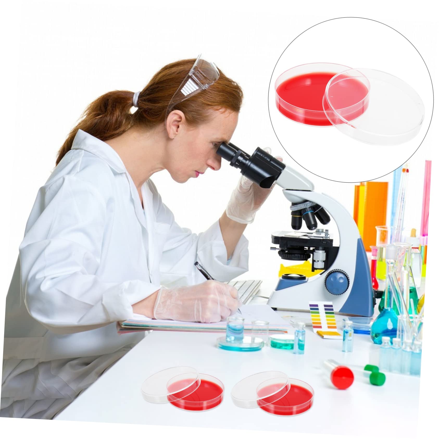 VILLFUL 10pcs Agar Plate Infusion Agar Plate Agar Plates Laboratory Equipment Medium Labs Agar Plate Agar Growth Medium Science Growth Projects Labs Agar Medium Pe Red