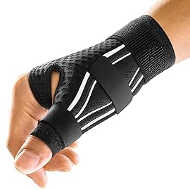 FREETOO Thumb Brace Support Right Hand or Left Hand for Arthritis Pain and Support, Thumb Spica Splint for Trigger Thumb, Thumb Stabilizer for Tendonitis, Sprain Fits Palm 7.5\'\'-8.5\'\' S/M White