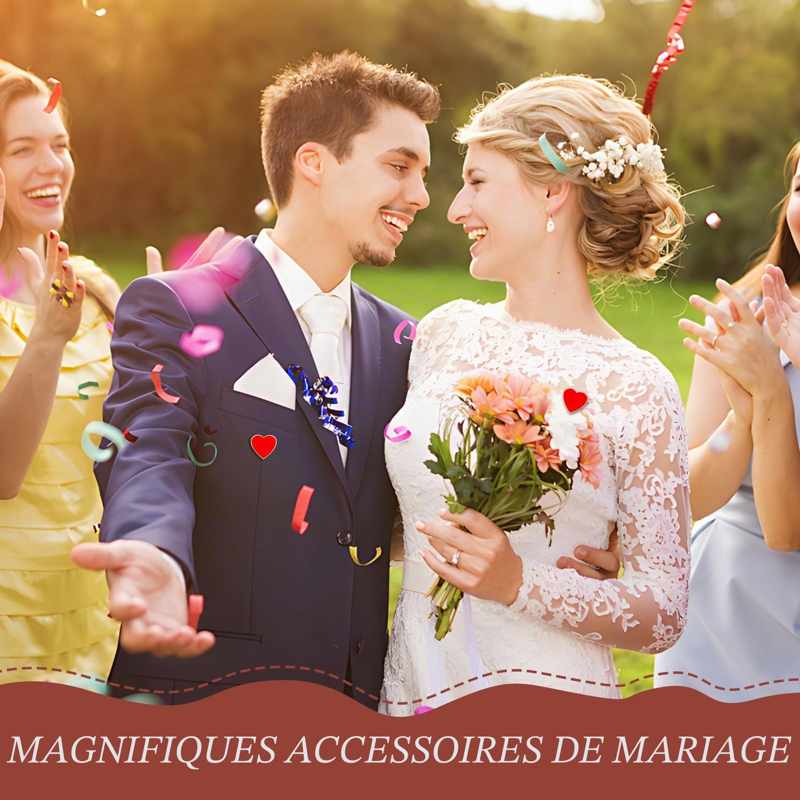 12 Pièces Broches en Coeur, Pins en Forme de Cœur Rouge Émail, Accessoires Romantiques pour Sacs Vêtements Chapeaux, Mariage et Saint Valentin Decoration