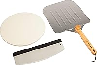 Cuisinart CPS-515 Deluxe Pizza Grilling Pack: 15" Cordierite Stone, Aluminum Peel, Quick-Cut Cutter for Grill & Oven