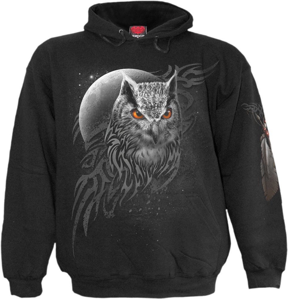 Spiral Men's Black - Wings Of Wisdom - Hooded Ss Blk - M