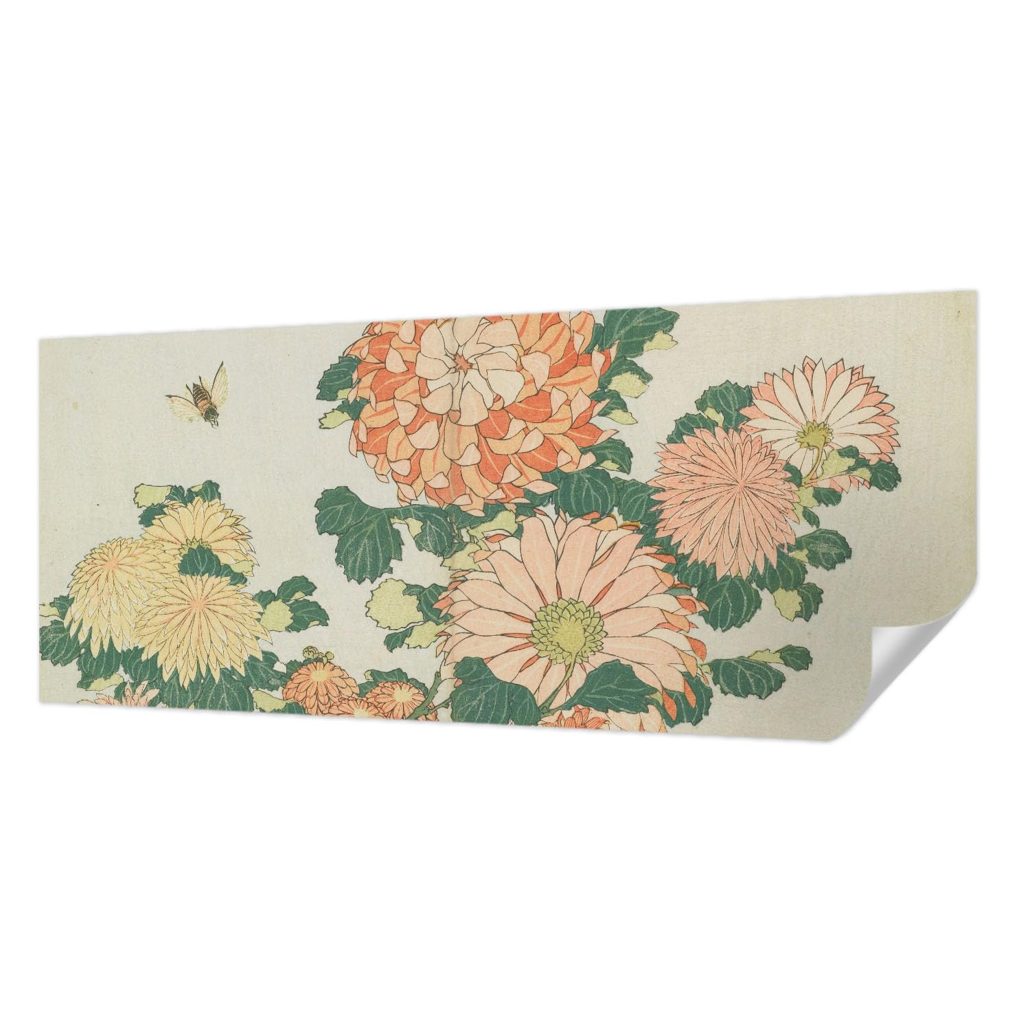 Papier peint auto-adhésif chrysanthème pour salon et chambre