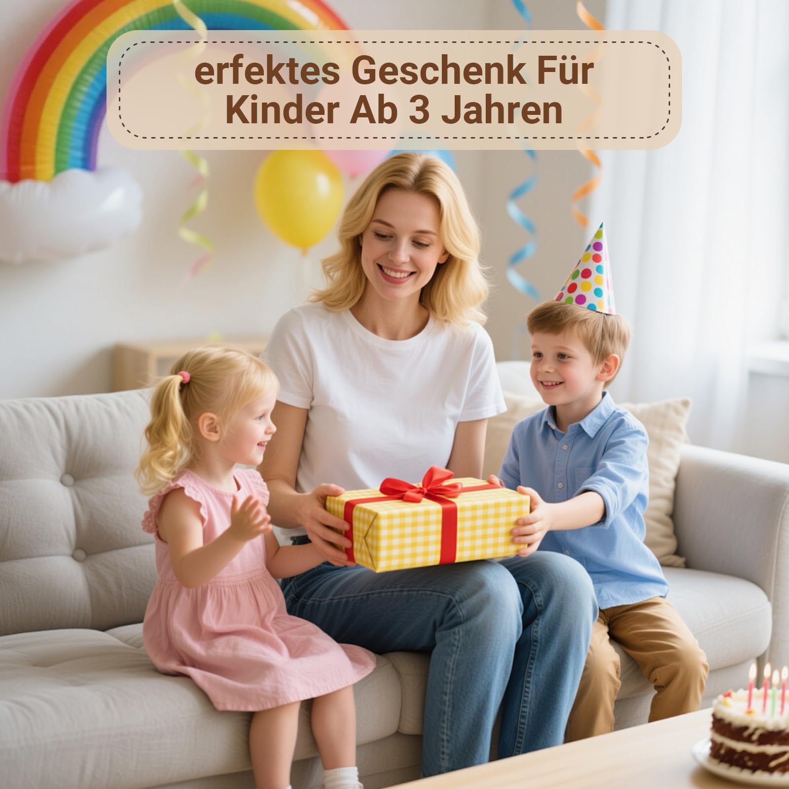 Kinderküche Zubehör Holz, Mini Spielküche Spielset mit Topf, Pfanne, Drehbare Knöpfe mit Klickgeräusch, Montessori Spielzeug ab 3 Jahren