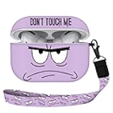 Compatible with Airpods Pro 3 Case(2025),Don't Touch Me for Airpods Pro 3rd Generation Cases Cover with Lanyard Soft Silicone Cute Shockproof Cover for Women Men,Black
